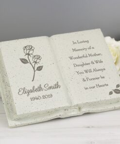 Personalised Rose Memorial Book