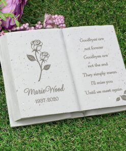 Personalised Rose Memorial Book