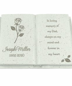 Personalised Rose Memorial Book