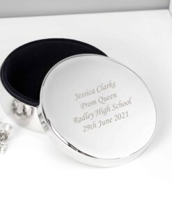 Personalised Round Trinket Box