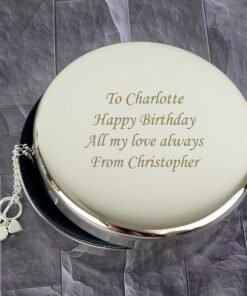 Personalised Round Trinket Box