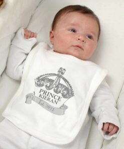 Personalised Royal Crown Bib