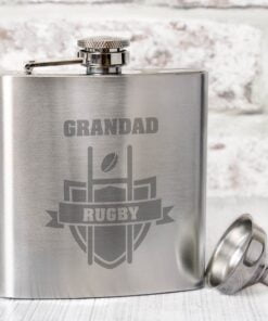 Personalised Rugby Hip Flask