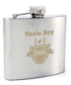 Personalised Rugby Hip Flask