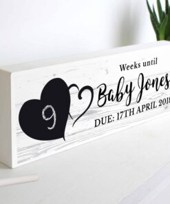 Personalised Rustic Chalk Countdown Wooden Block Sign
