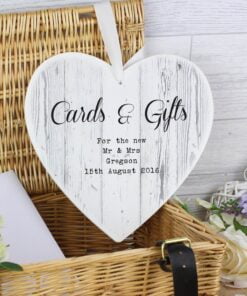 Personalised Rustic Large Wooden Heart Decoration