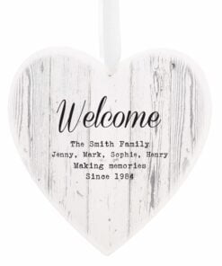 Personalised Rustic Large Wooden Heart Decoration