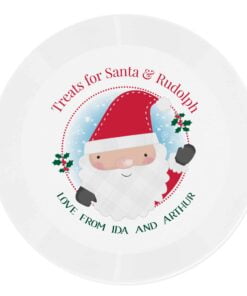 Personalised Santa Christmas Eve Mince Pie Plastic Plate