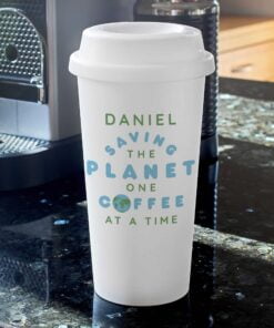 Personalised ‘Saving the Planet’ Insulated Eco Travel Cup