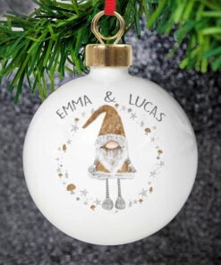 Personalised Scandinavian Christmas Gnome Bauble
