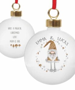 Personalised Scandinavian Christmas Gnome Bauble