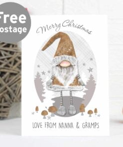 Personalised Scandinavian Christmas Gnome Card