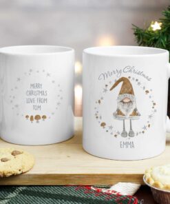 Personalised Scandinavian Christmas Gnome Mug