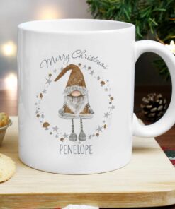 Personalised Scandinavian Christmas Gnome Mug
