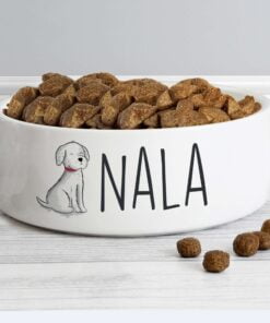 Personalised Scribble Dog 14cm Medium Pet Bowl