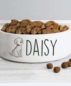 Personalised Scribble Dog 14cm Medium Pet Bowl