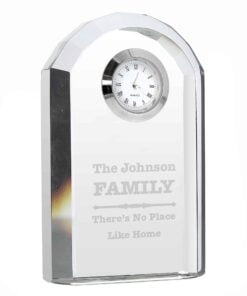 Personalised Scroll Design Crystal Clock