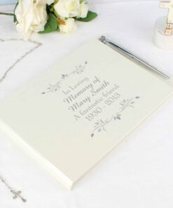 Personalised Sentiments Hardback Guest Book & Pen