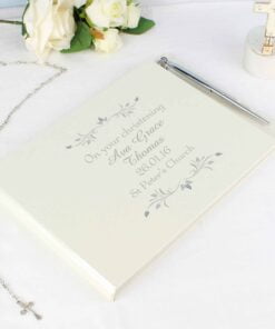 Personalised Sentiments Hardback Guest Book & Pen