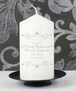 Personalised Sentiments Pillar Candle