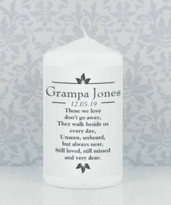 Personalised Sentiments ‘Those We Love’ Pillar Candle
