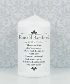 Personalised Sentiments ‘Those We Love’ Pillar Candle