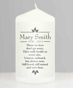 Personalised Sentiments ‘Those We Love’ Pillar Candle