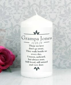 Personalised Sentiments ‘Those We Love’ Pillar Candle
