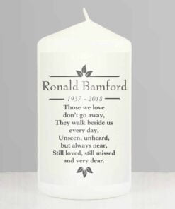 Personalised Sentiments ‘Those We Love’ Pillar Candle