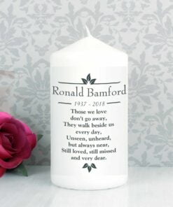 Personalised Sentiments ‘Those We Love’ Pillar Candle