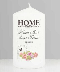 Personalised Shabby Chic Pillar Candle
