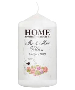 Personalised Shabby Chic Pillar Candle
