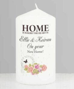 Personalised Shabby Chic Pillar Candle