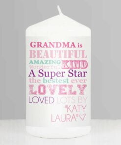 Personalised She Is… Pillar Candle