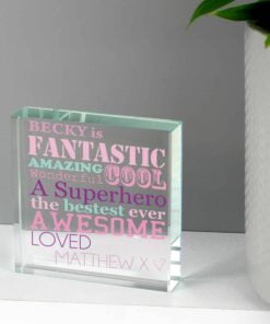 Personalised She Is…Large Crystal Token