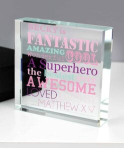 Personalised She Is…Large Crystal Token