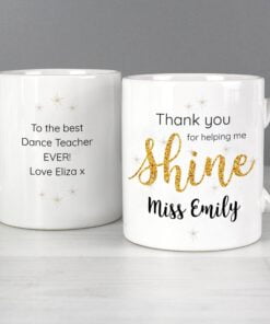 Personalised Shine Teacher Mug