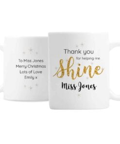 Personalised Shine Teacher Mug