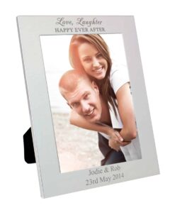 Personalised Silver 5×7 Happily Ever After Photo Frame