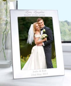 Personalised Silver 5×7 Happily Ever After Photo Frame