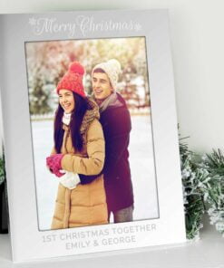 Personalised Silver 5×7 Merry Christmas Photo Frame