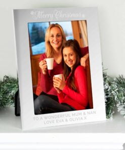 Personalised Silver 5×7 Merry Christmas Photo Frame