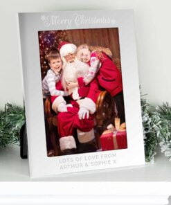 Personalised Silver 5×7 Merry Christmas Photo Frame