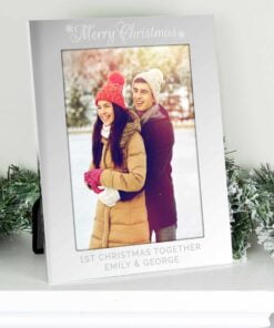 Personalised Silver 5×7 Merry Christmas Photo Frame