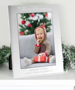Personalised Silver 5×7 Merry Christmas Photo Frame