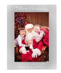 Personalised Silver 5×7 Merry Christmas Photo Frame