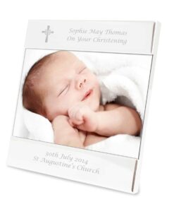Personalised Silver Cross Square 6×4 Photo Frame