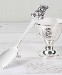 Personalised Silver Egg Cup & Spoon