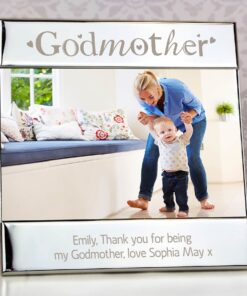 Personalised Silver Godmother Square 6×4 Photo Frame