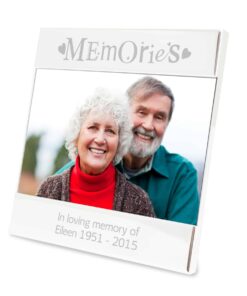 Personalised Silver Memories Square 6×4 Photo Frame